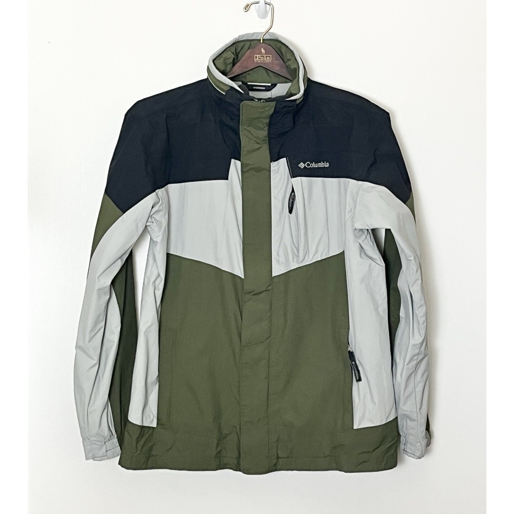 Columbia‎ Bugaboo Interchange Jacket Boys LRG Green Outdoor Waterproof Gorpcore